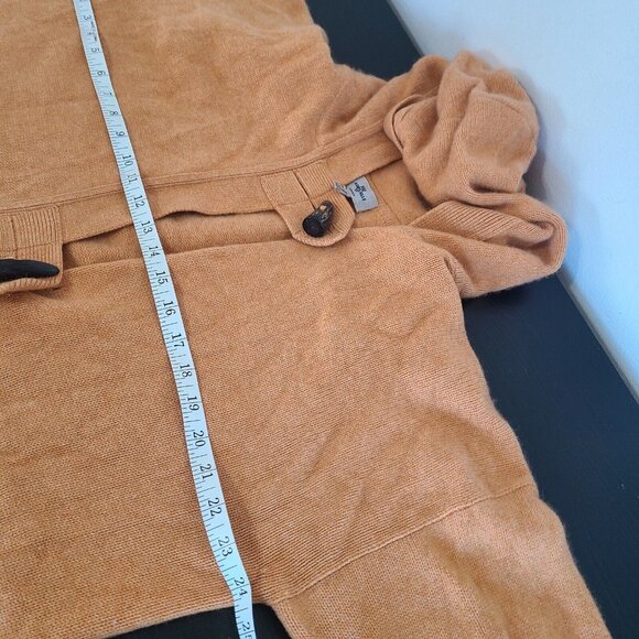 Avon Celli Italy Women's Cardigan Cashmere Sweater Size 44 Vintage Orange - Picture 9 of 11